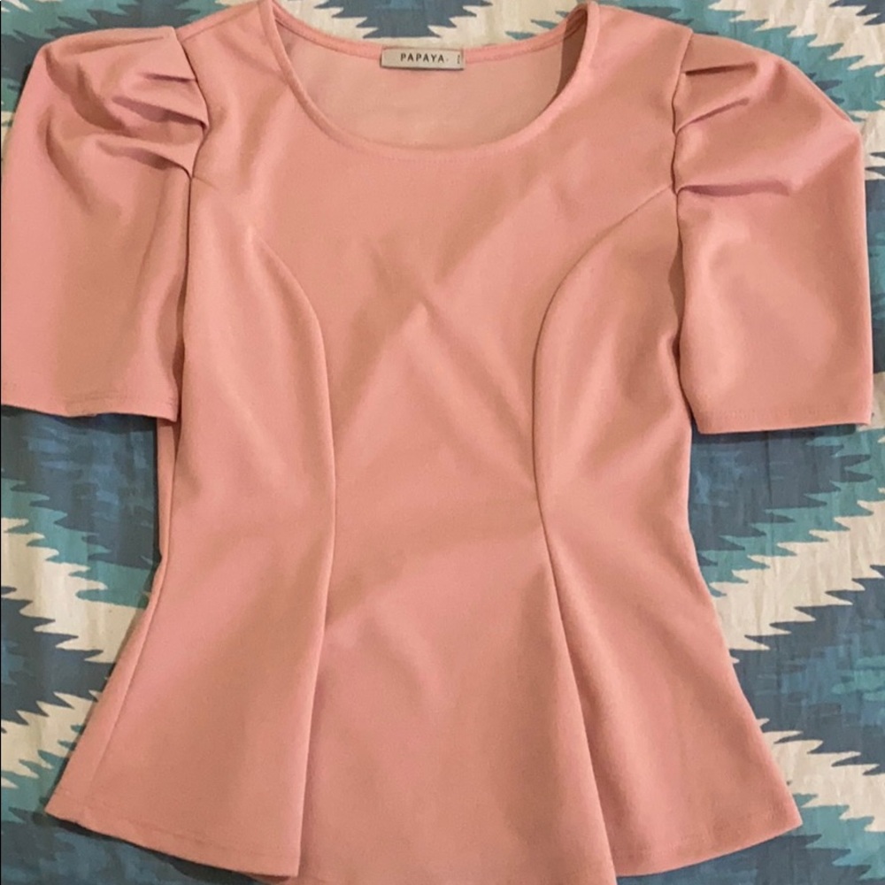 Classy pastel pink blouse